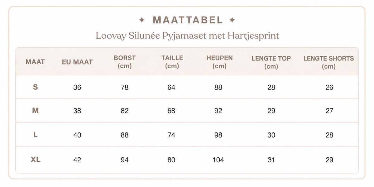 Loovay Silunée Pyjamaset met Hartjesprint