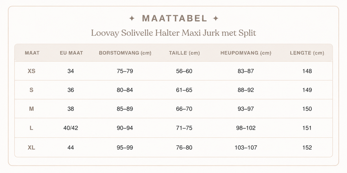 Loovay Solivelle Halter Maxi Jurk met Split