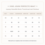 Loovay Amorélie Korte Trenchcoat met Ceintuur