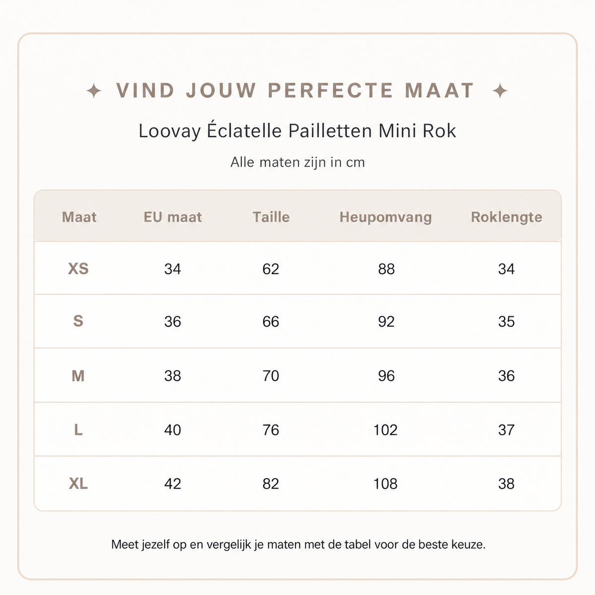 Loovay Éclatelle Pailletten Mini Rok