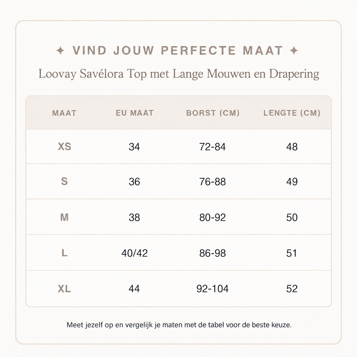 Loovay Savélora Top met Lange Mouwen en Drapering