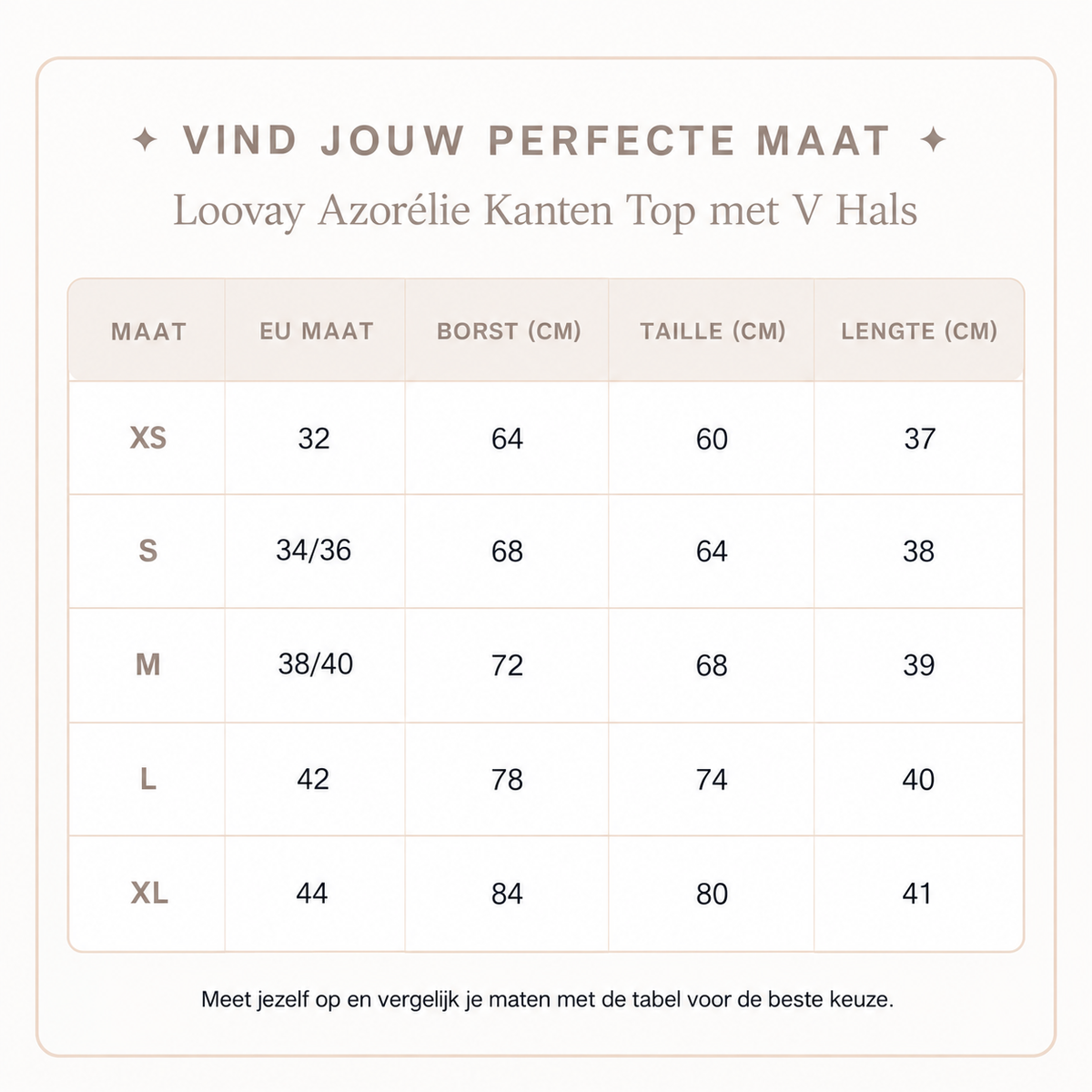 Loovay Azorélie Kanten Top met V Hals