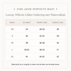 Loovay Wilovée Glitter Haltertop met Watervalhals