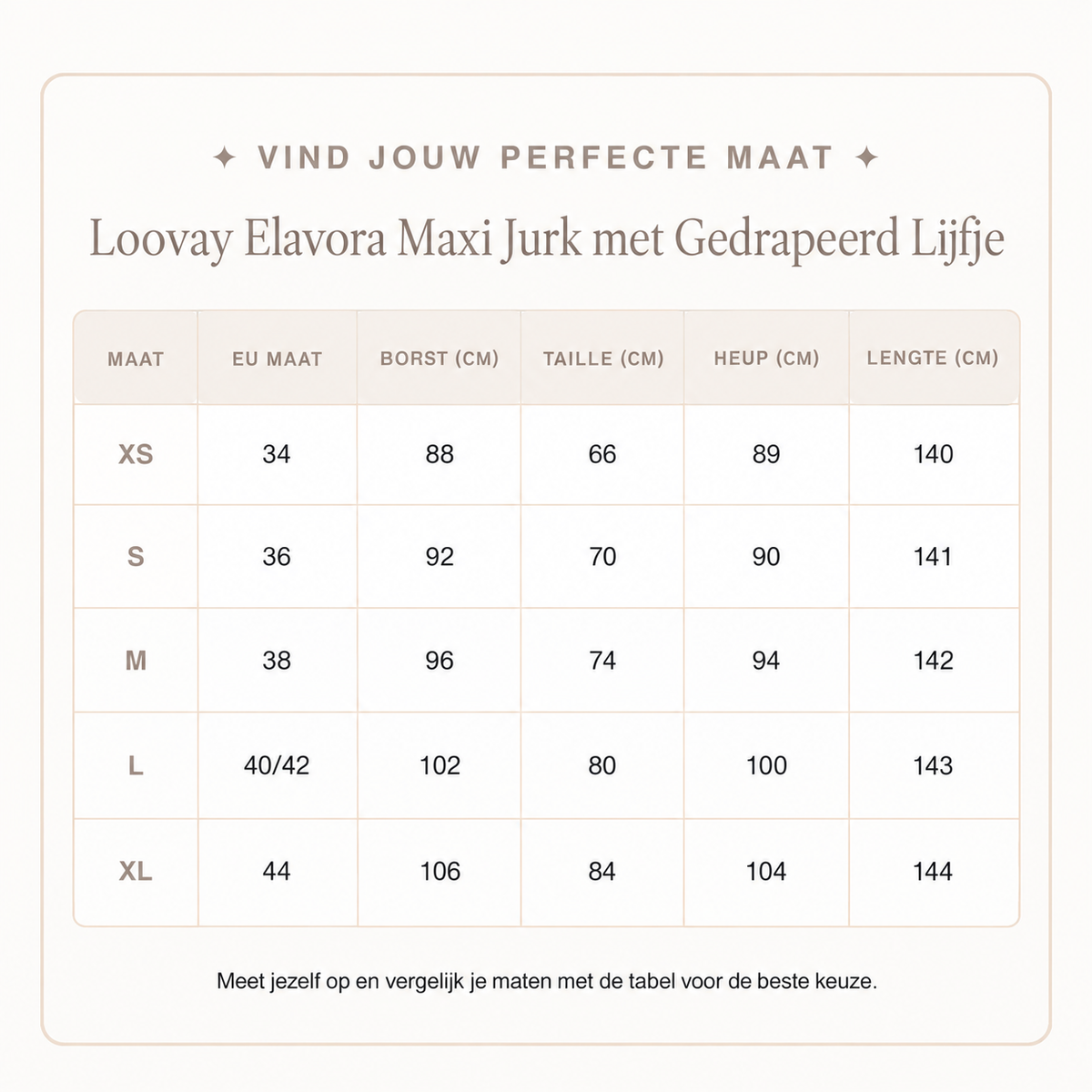 Loovay Elavora Maxi Jurk met Gedrapeerd Lijfje