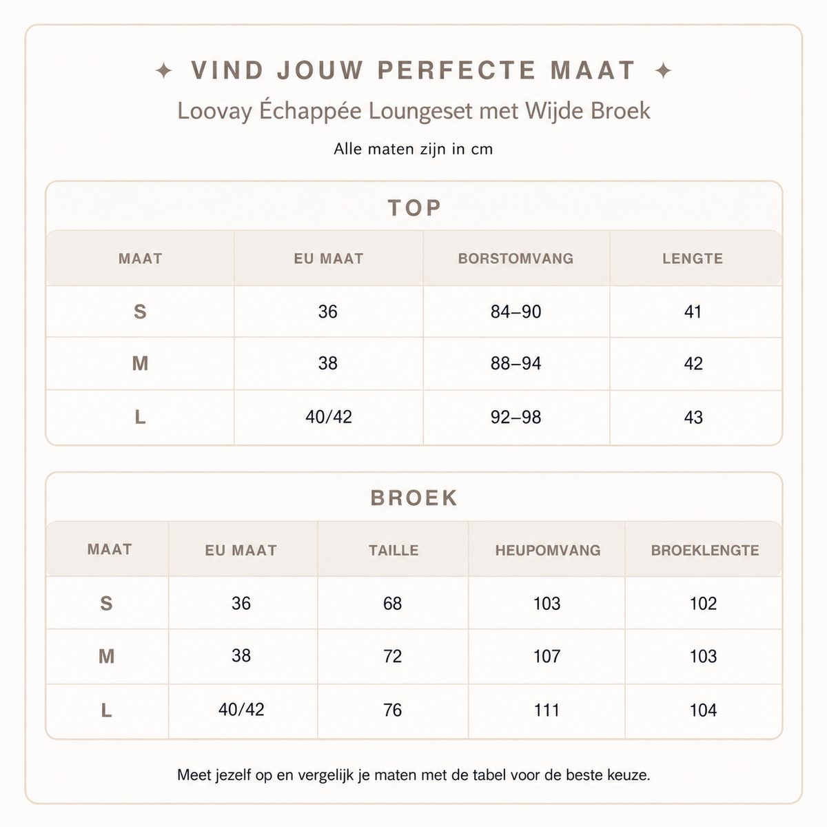 Loovay Échappée Loungeset met Wijde Broek