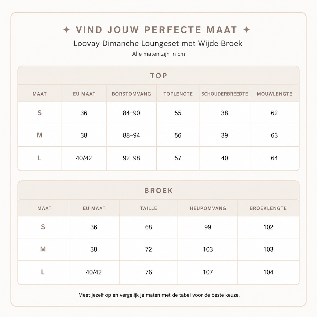 Loovay Dimanche Loungeset met Wijde Broek