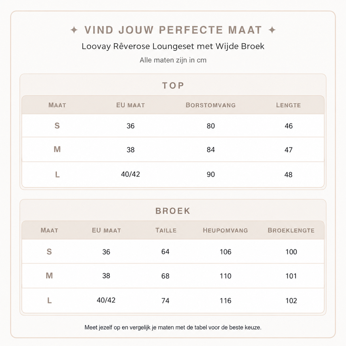 Loovay Rêverose Loungeset met Wijde Broek
