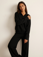Loovay Clairmont Lounge Set met Kraag en Broek