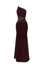 Loovay Selmira Asymmetrische Mesh Maxi Jurk