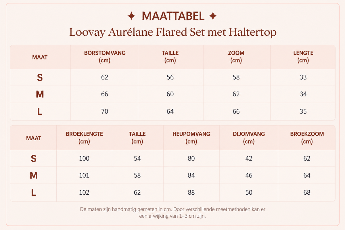 Loovay Aurélane Flared Set met Haltertop