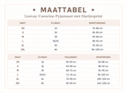 Loovay Coeurine Pyjamaset met Hartjesprint