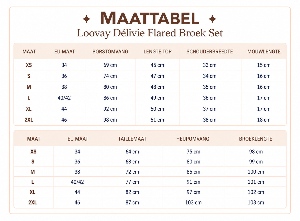 Loovay Délivie Flared Broek Set