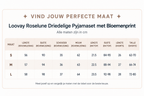 Loovay Roselune Driedelige Pyjamaset met Bloemenprint