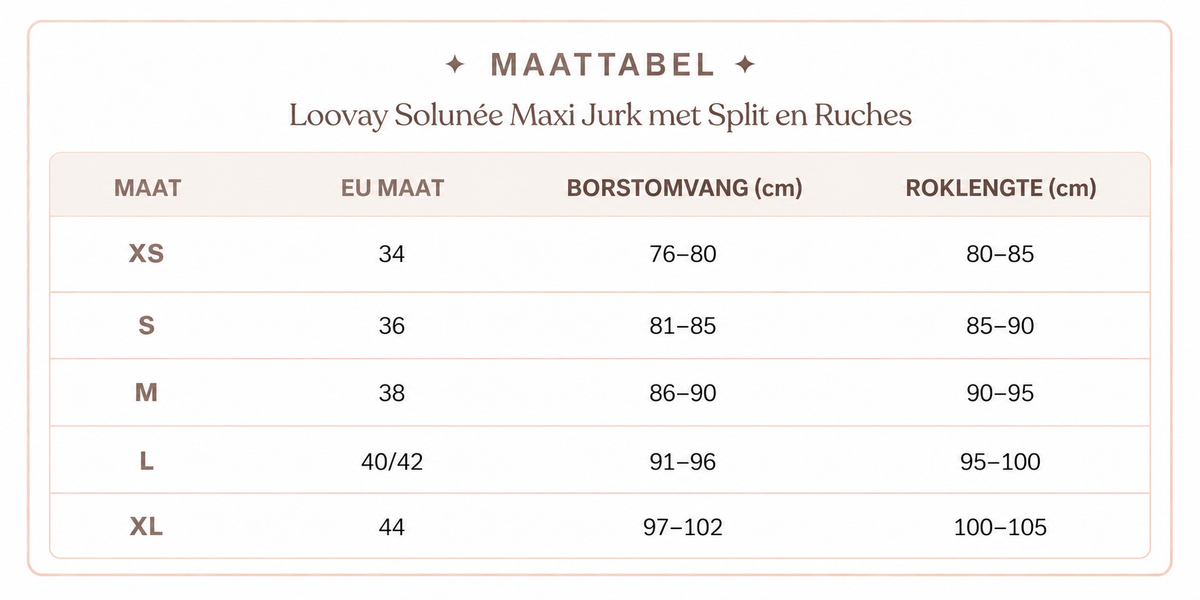 Loovay Solunée Maxi Jurk met Split en Ruches