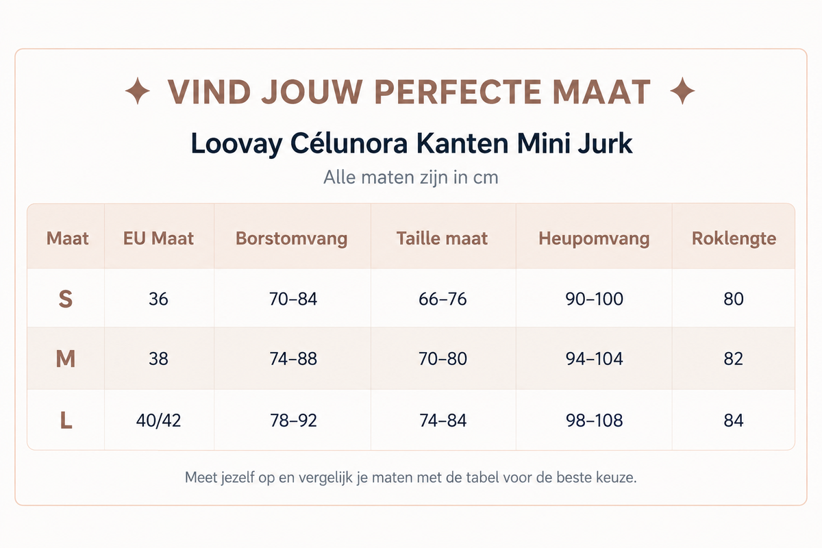 Loovay Célunora Kanten Mini Jurk