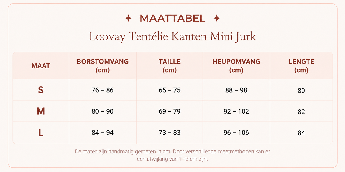 Loovay Tentélie Kanten Mini Jurk