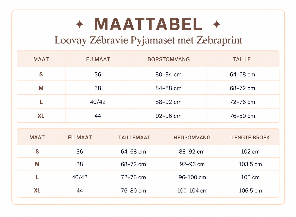 Loovay Zébravie Pyjamaset met Zebraprint