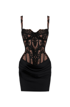 Loovay Selvara Corset Mini Jurk met Kant