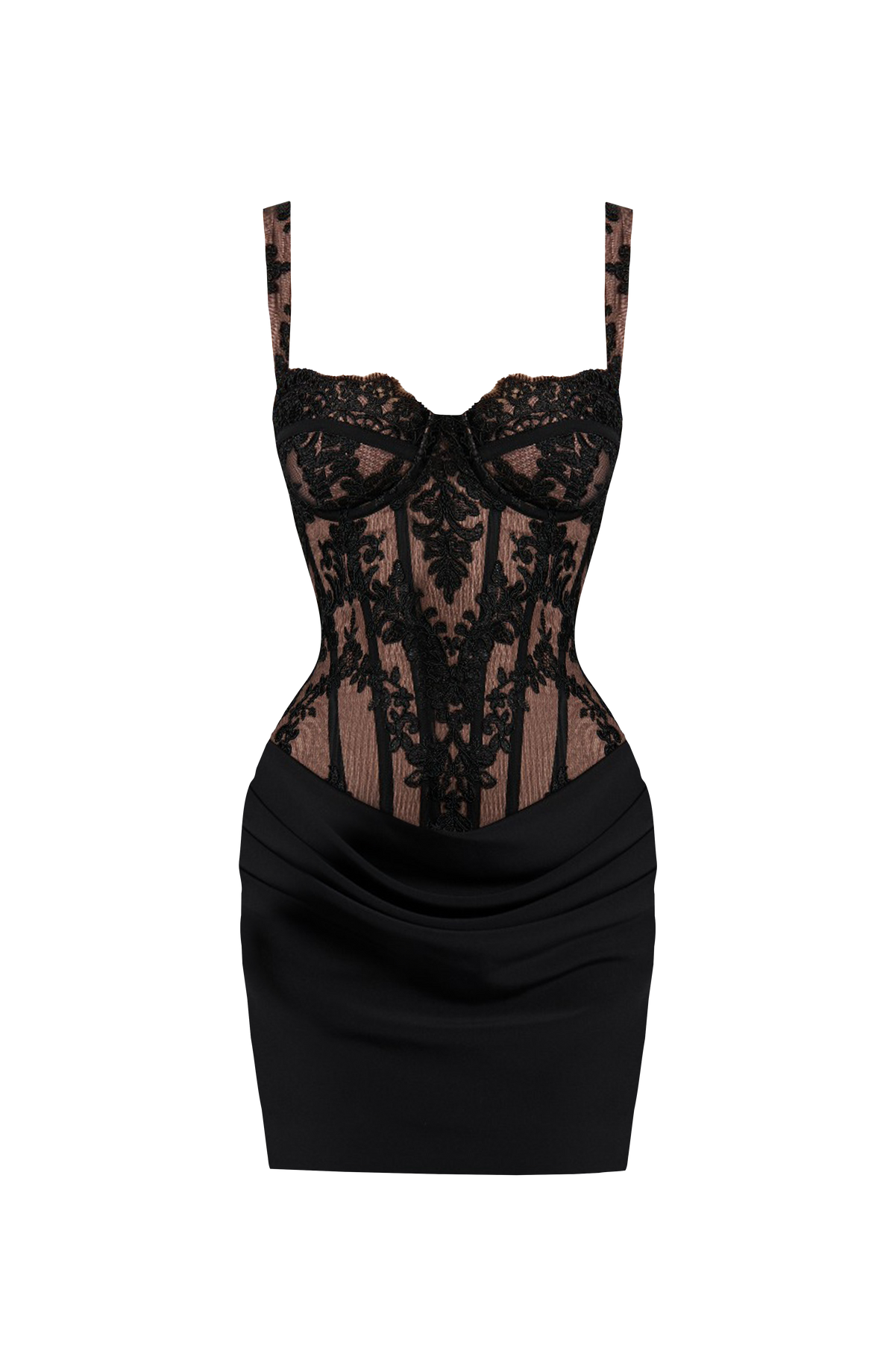 Loovay Selvara Corset Mini Jurk met Kant