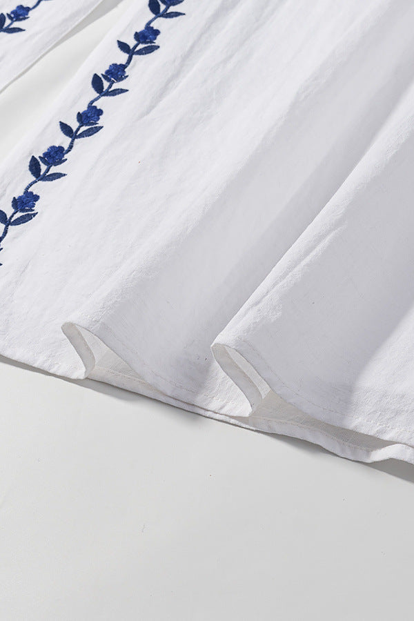 Loovay Thalira Jurk, Borduurdetail Midi