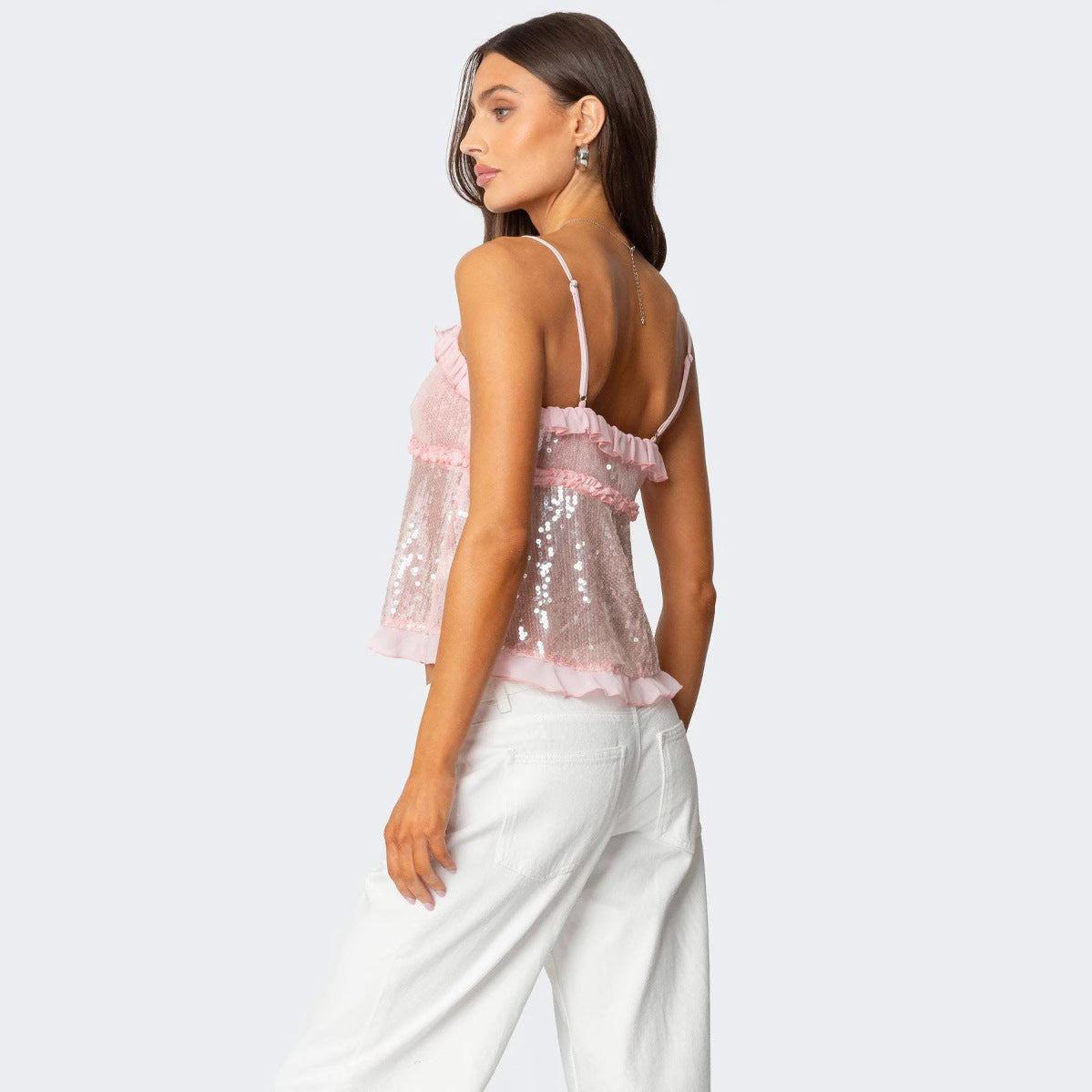Loovay Celéra Top, Pailletten Halter