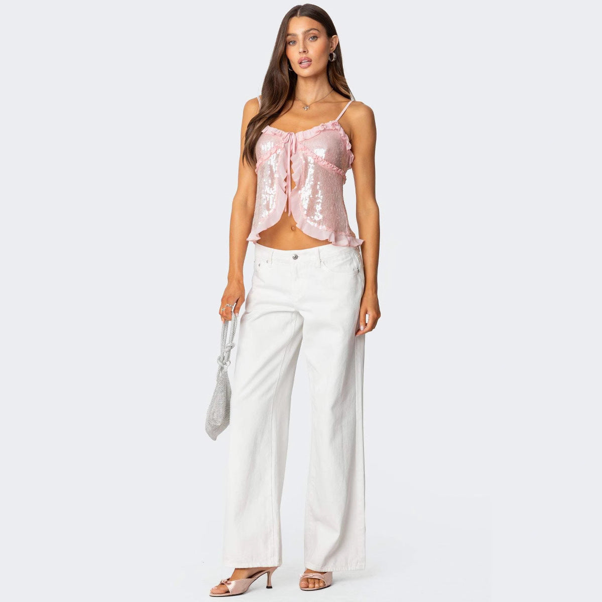 Loovay Celéra Top, Pailletten Halter