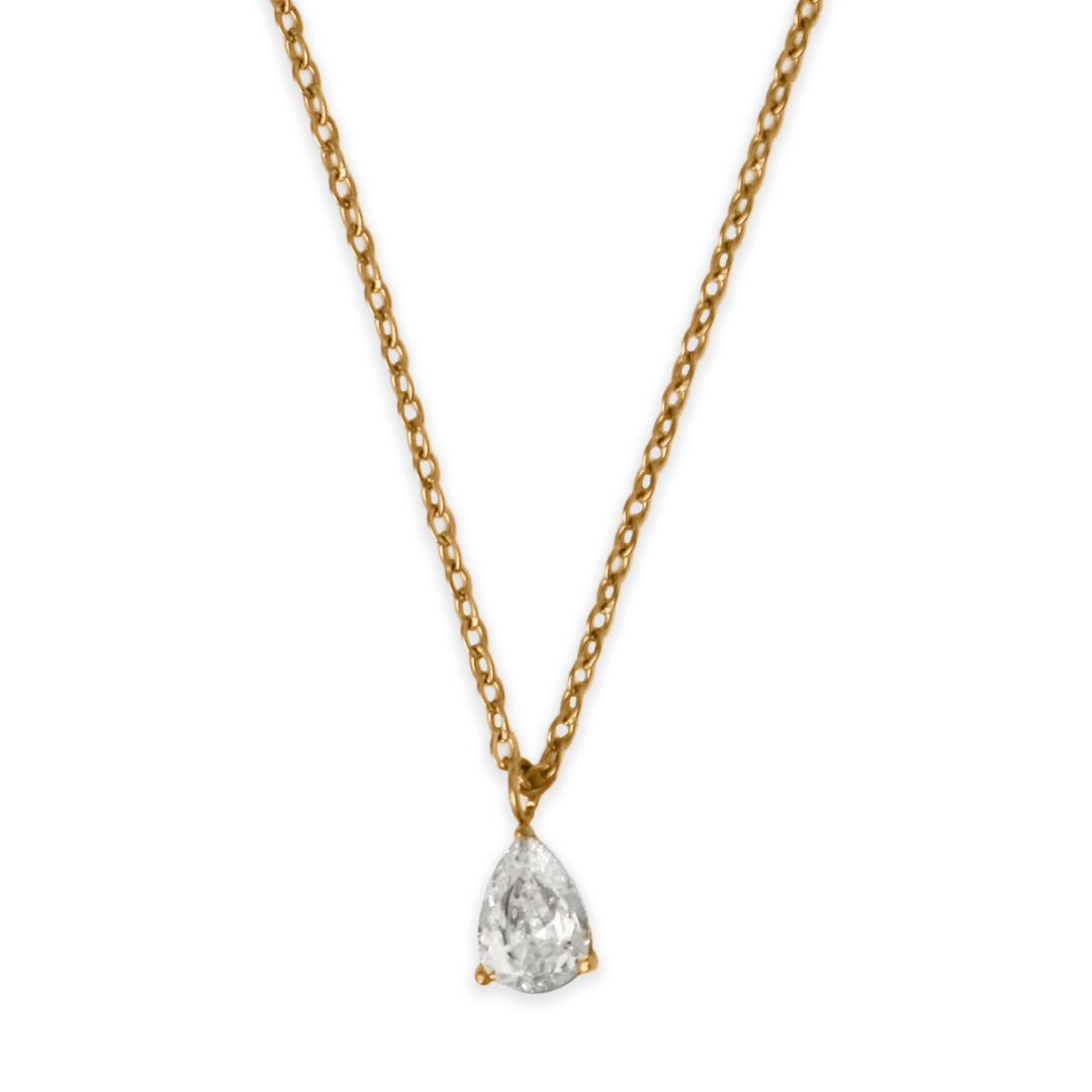 Loovay Rosélune Ketting, Druppelhanger met Zirkonia