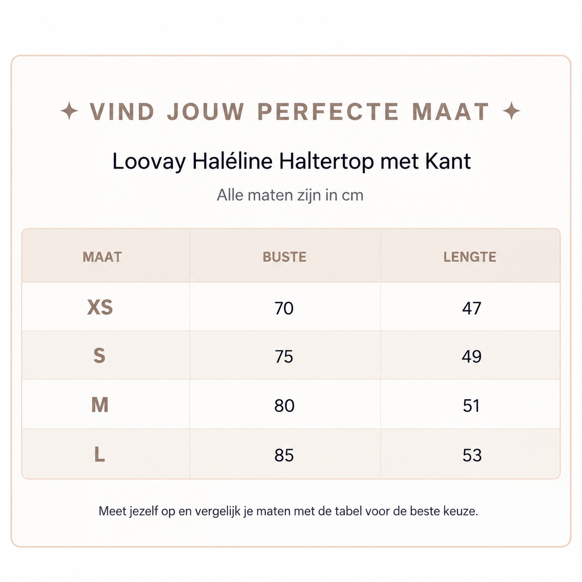 Loovay Haléline Haltertop met Kant