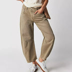 Loovay Brisa Barrel Jeans met Taps Toelopende Pijpen