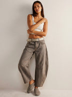 Loovay Brisa Barrel Jeans met Taps Toelopende Pijpen