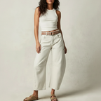 Loovay Brisa Barrel Jeans met Taps Toelopende Pijpen