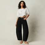Loovay Brisa Barrel Jeans met Taps Toelopende Pijpen