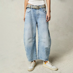 Loovay Brisa Barrel Jeans met Taps Toelopende Pijpen
