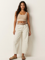 Loovay Brisa Barrel Jeans met Taps Toelopende Pijpen
