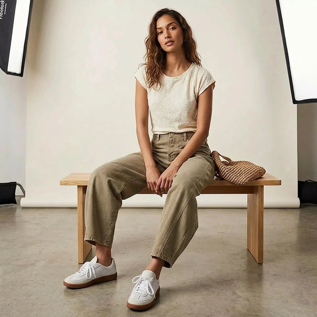 Loovay Brisa Barrel Jeans met Taps Toelopende Pijpen