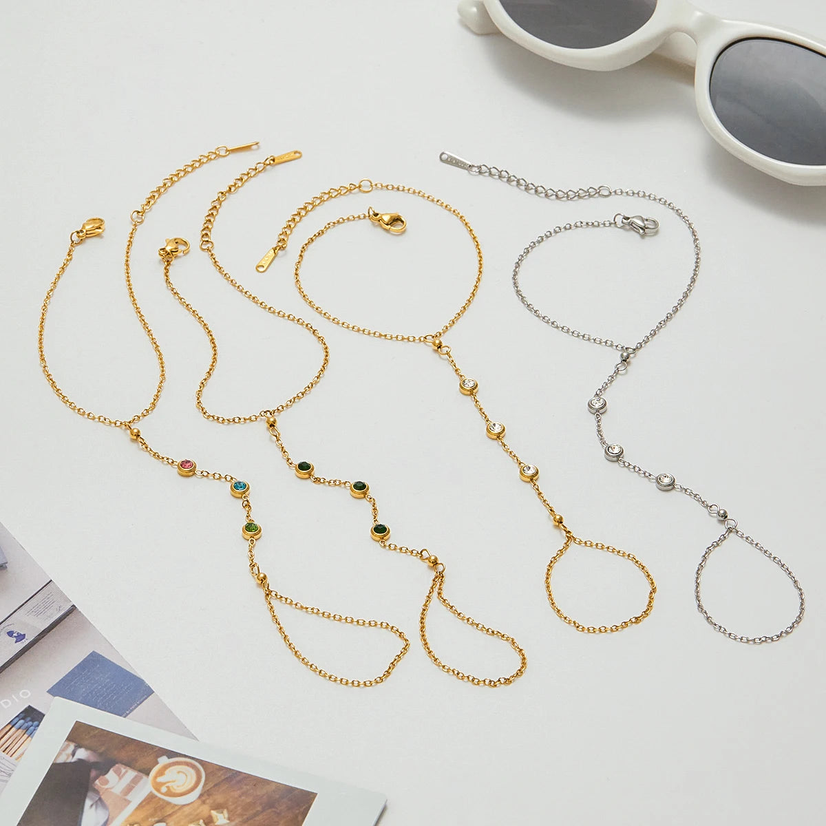 Loovay Zirelle Handketting, Gekleurde Zirkoniadetails