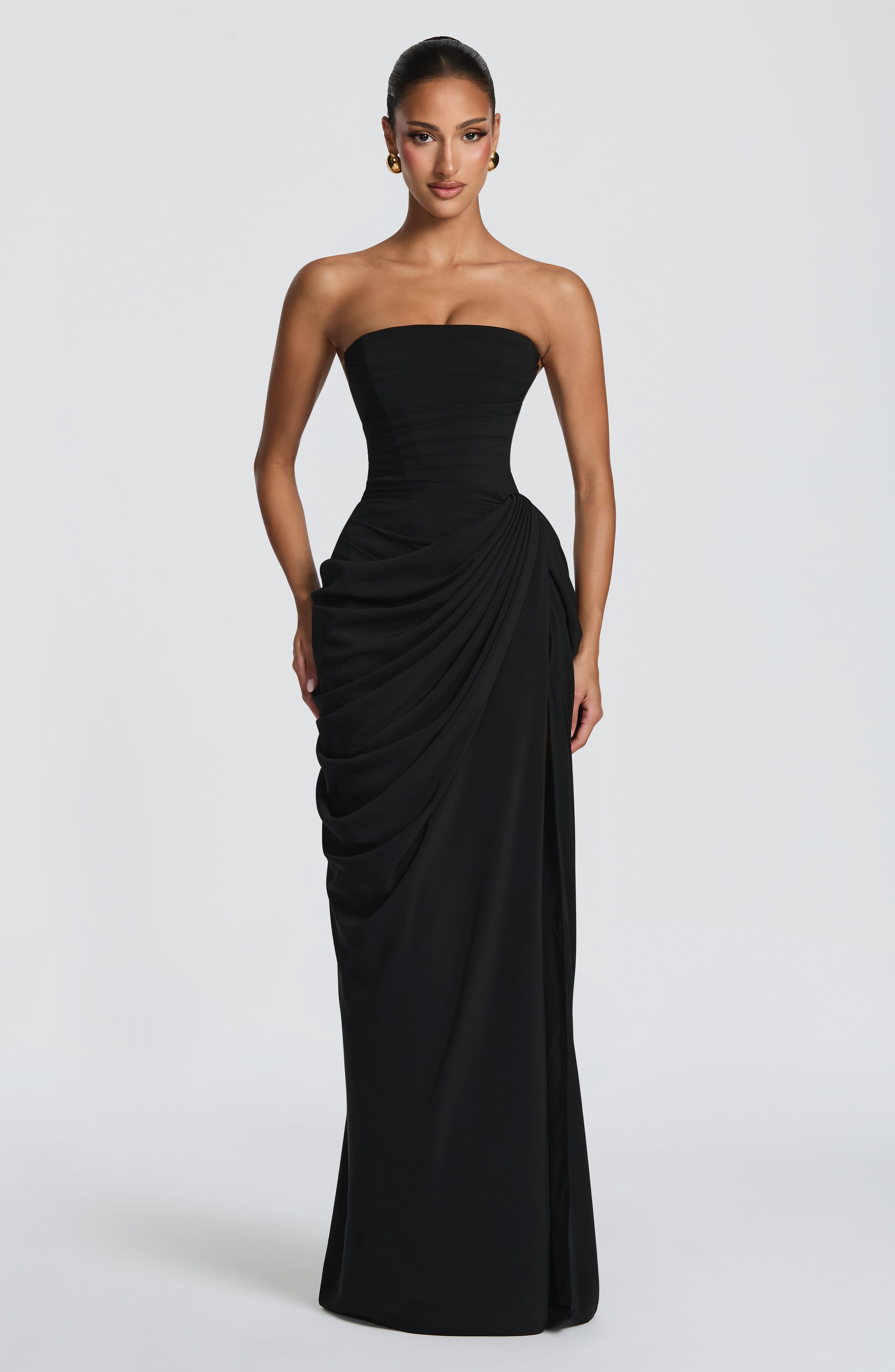 Loovay Lorienne Jurk, Strapless Maxi Design