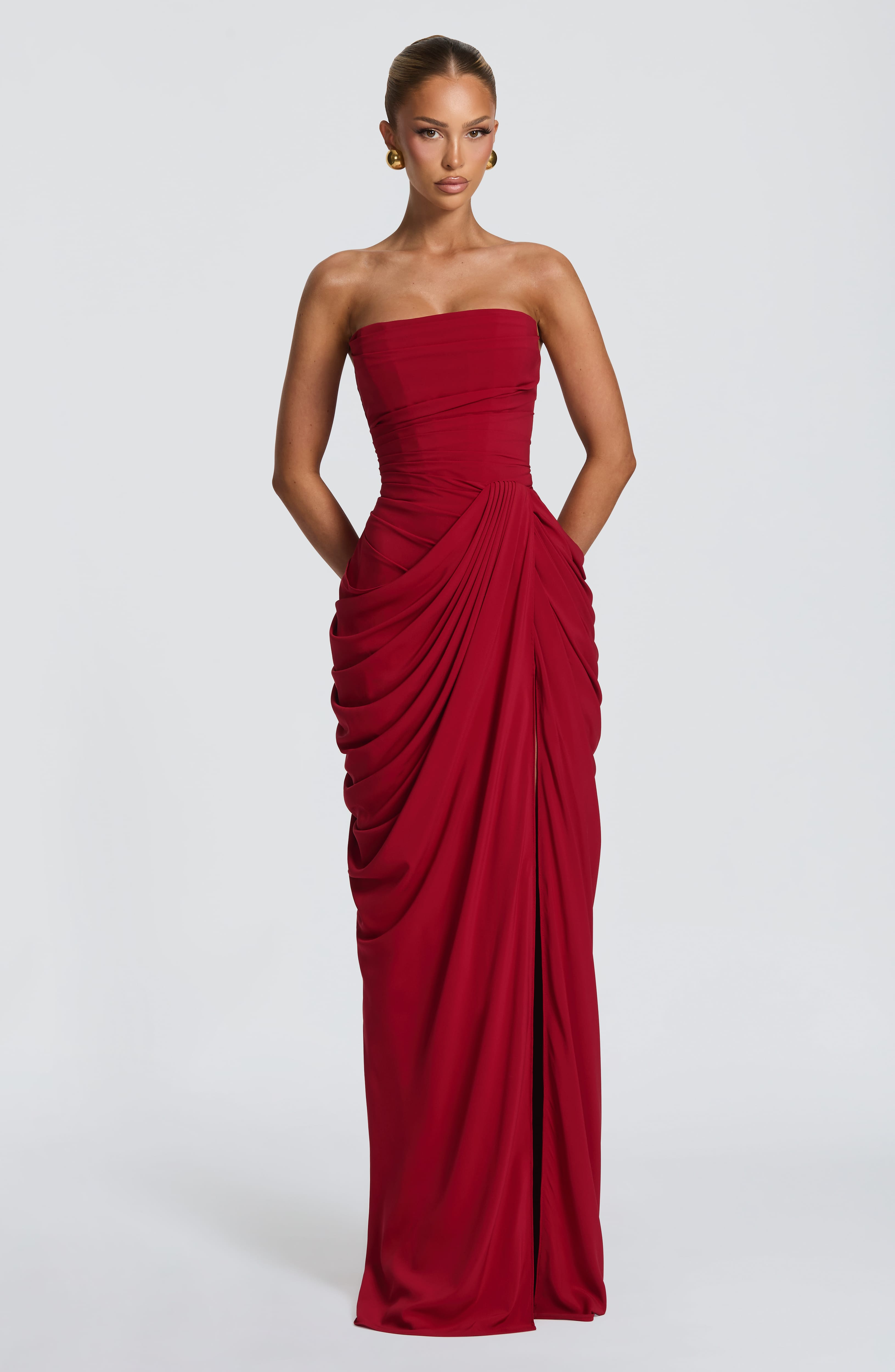 Loovay Lorienne Jurk, Strapless Maxi Design