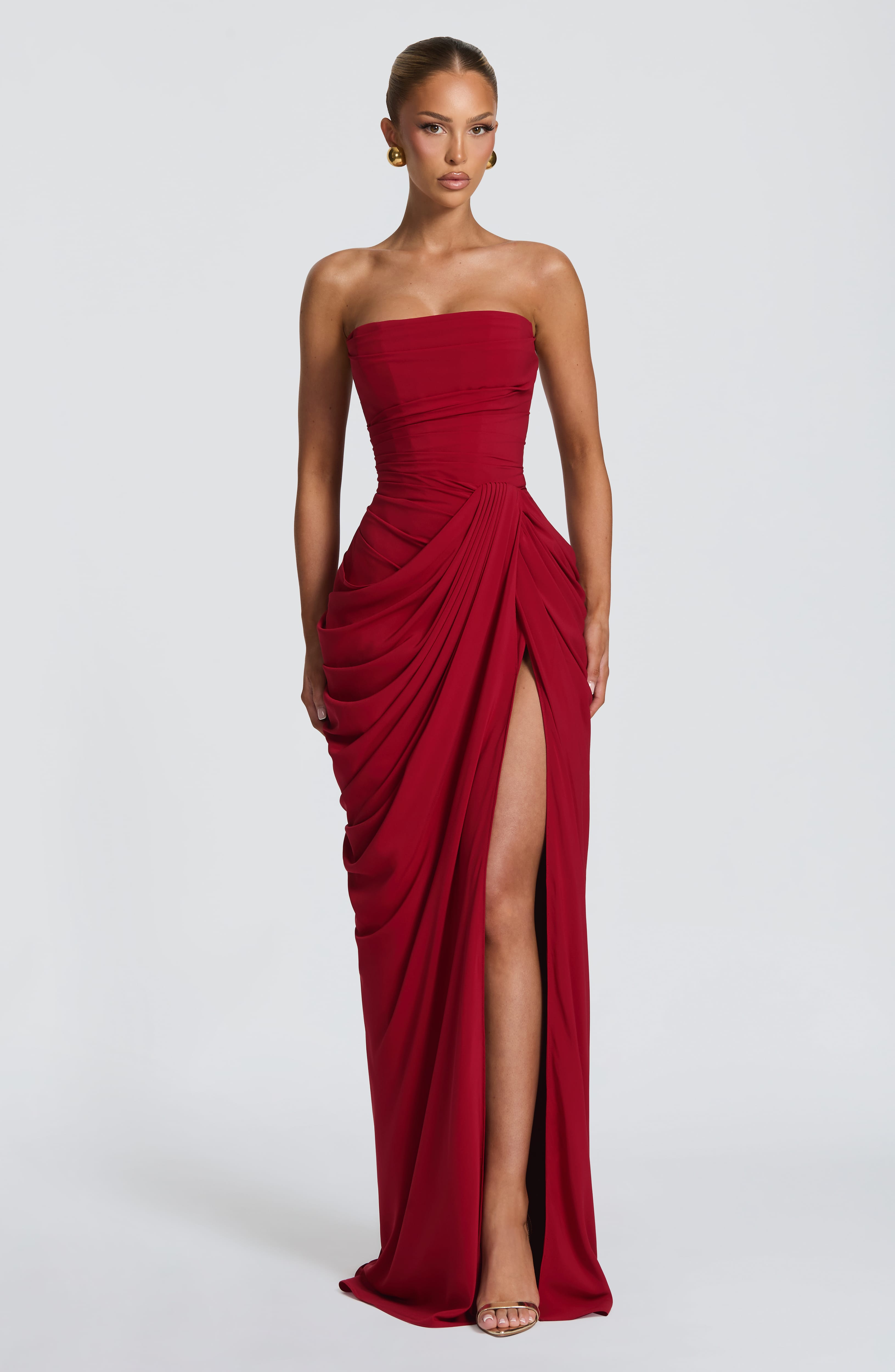 Loovay Lorienne Jurk, Strapless Maxi Design