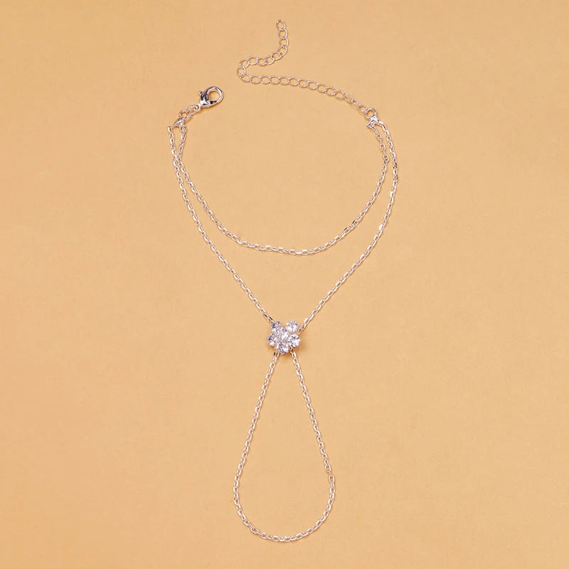 Loovay Floréa Handketting, Bloemdetail met Zirkonia