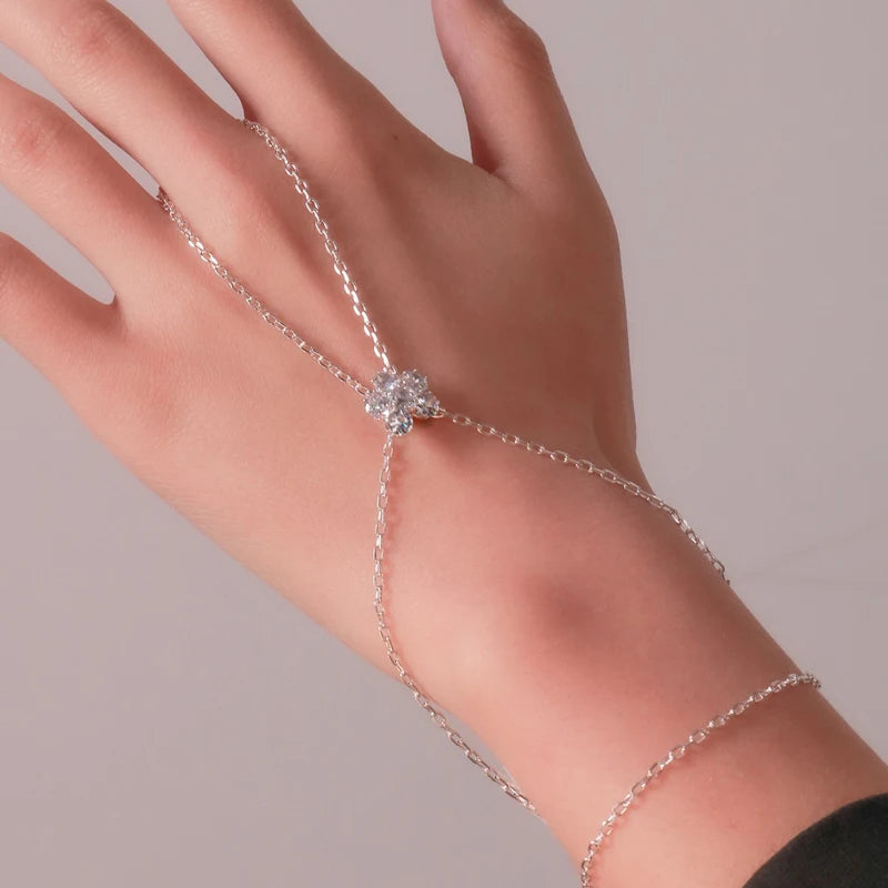 Loovay Floréa Handketting, Bloemdetail met Zirkonia