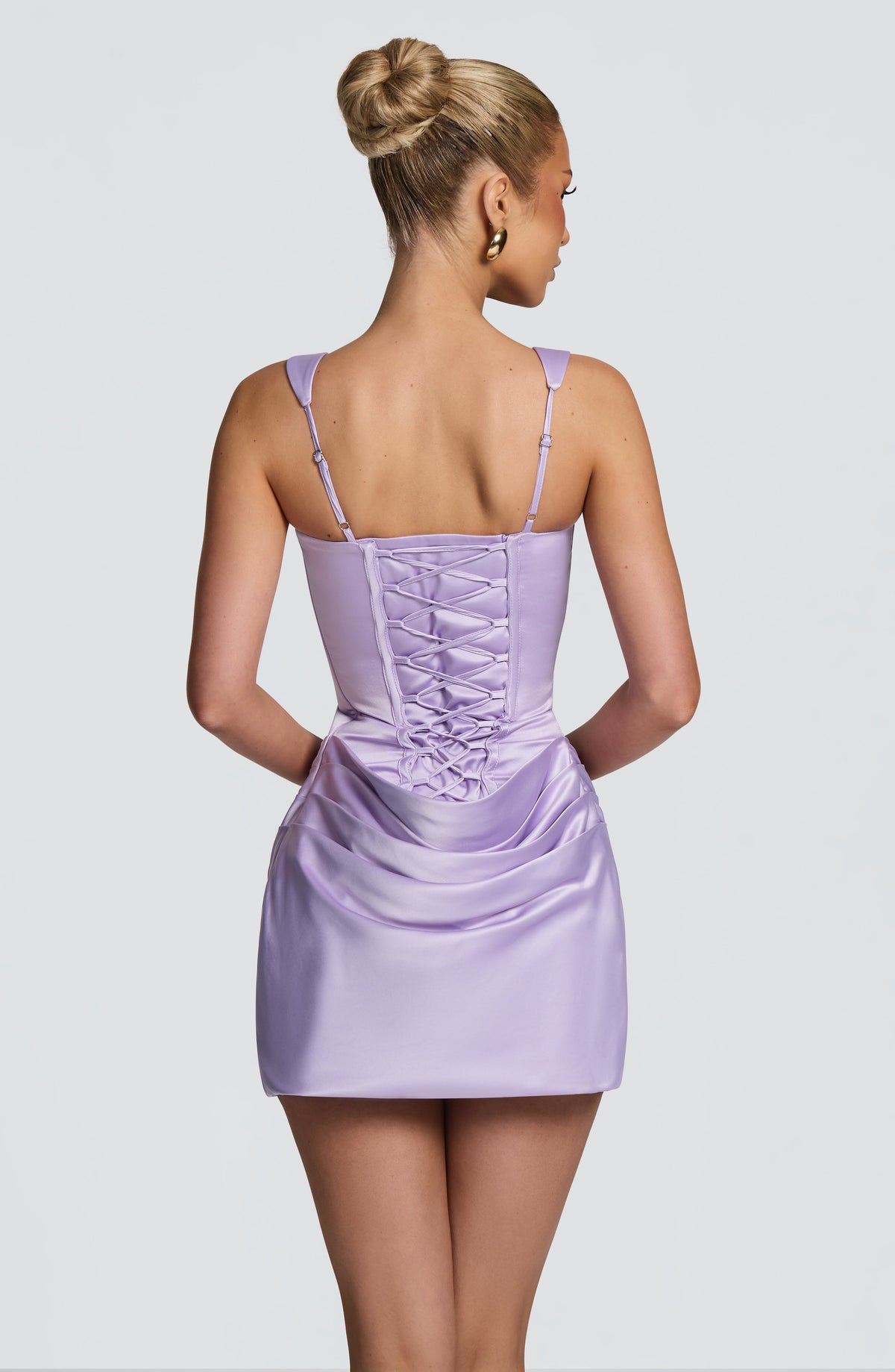 Loovay Imogen Satijnen Corset Mini Jurk
