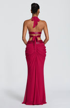Loovay Amaria Halter Maxi Set met Kralenband