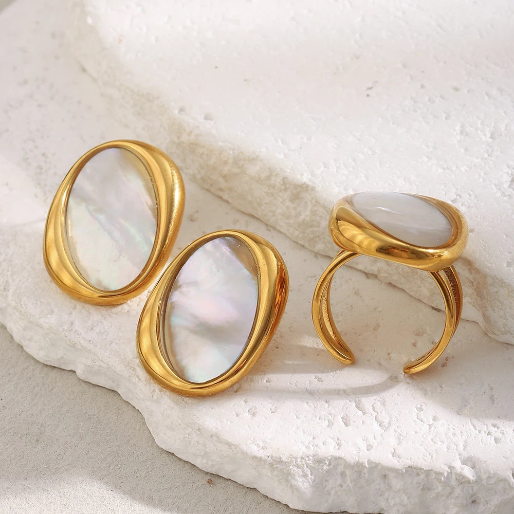 Loovay Mariselle Sieradenset, Ovale Schelpdetails
