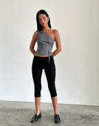 Loovay Imaria Top, One Shoulder Gespdetail