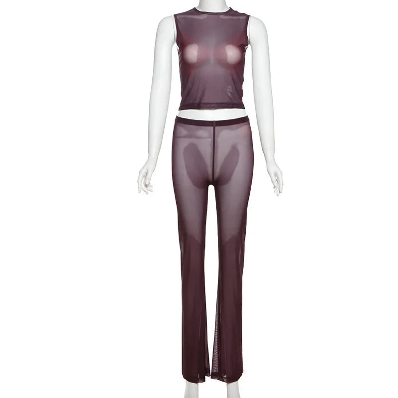 Loovay Novelle Set, Flared Tweedelig