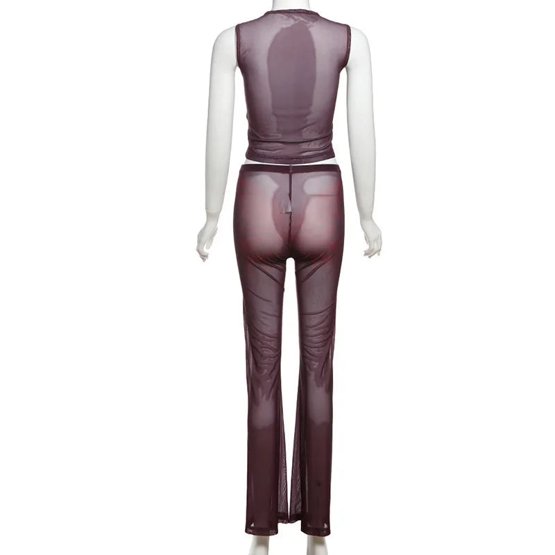 Loovay Novelle Set, Flared Tweedelig