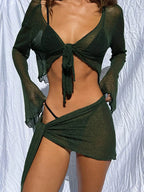 Loovay Verena Set, Transparante Top met Minirok
