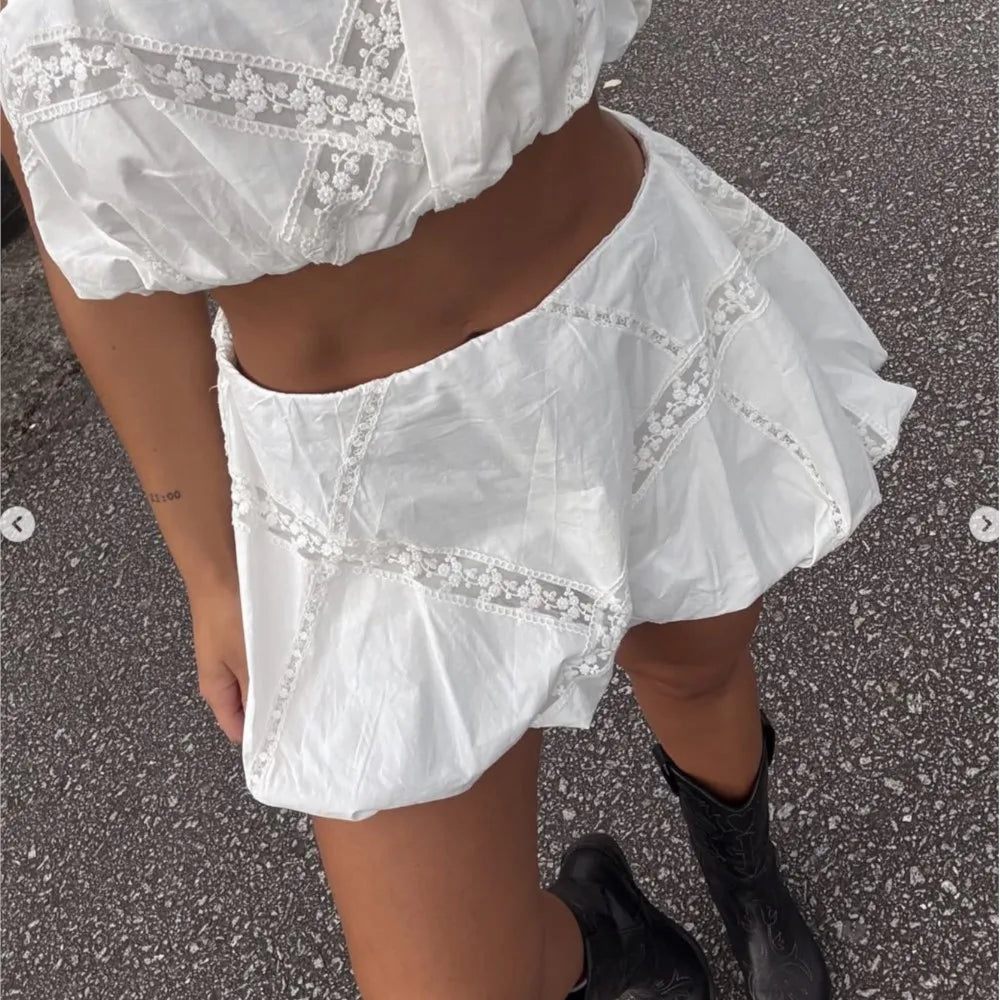 Loovay Isabeau, Crop Top en Ballonrok Set