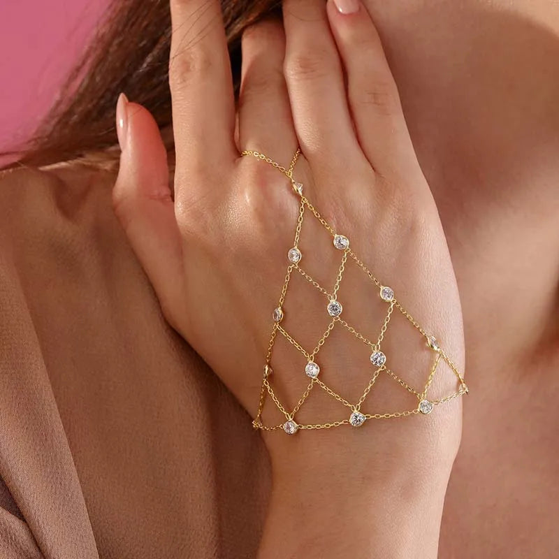 Loovay Isalune Handketting, Geometrisch Meshdesign
